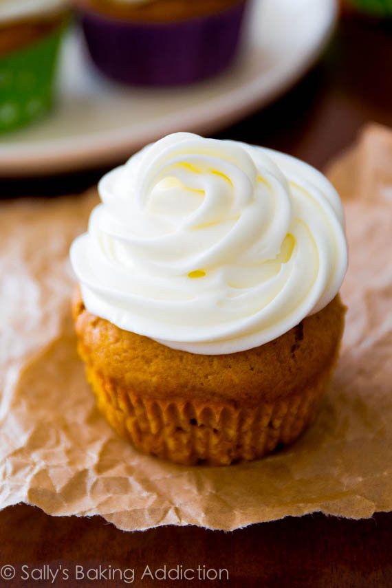 Pumpkin Cupcakes with Cream Cheese Frosting