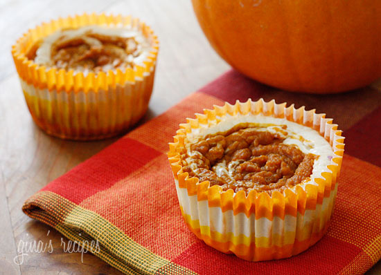 Pumpkin Swirl Cheesecake Cupcakes