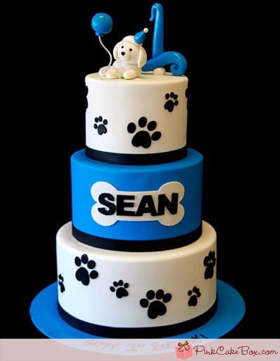 Puppy Dog Themed Birthday Cake