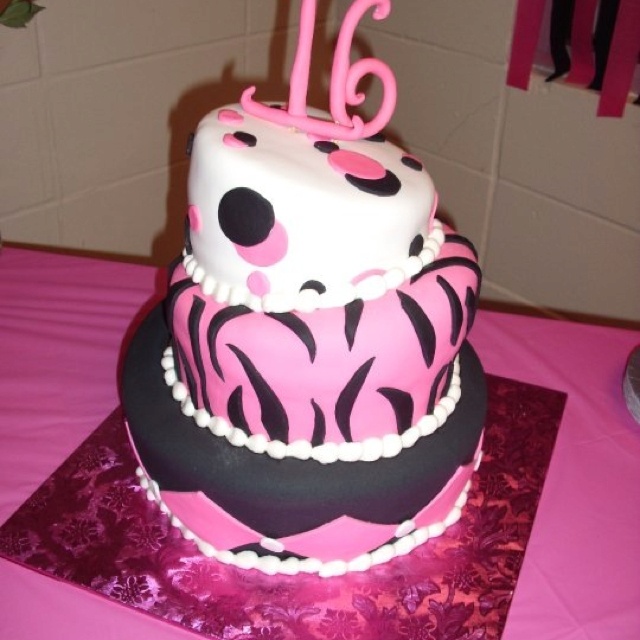 Purple Sweet 16 Birthday Cakes - Love