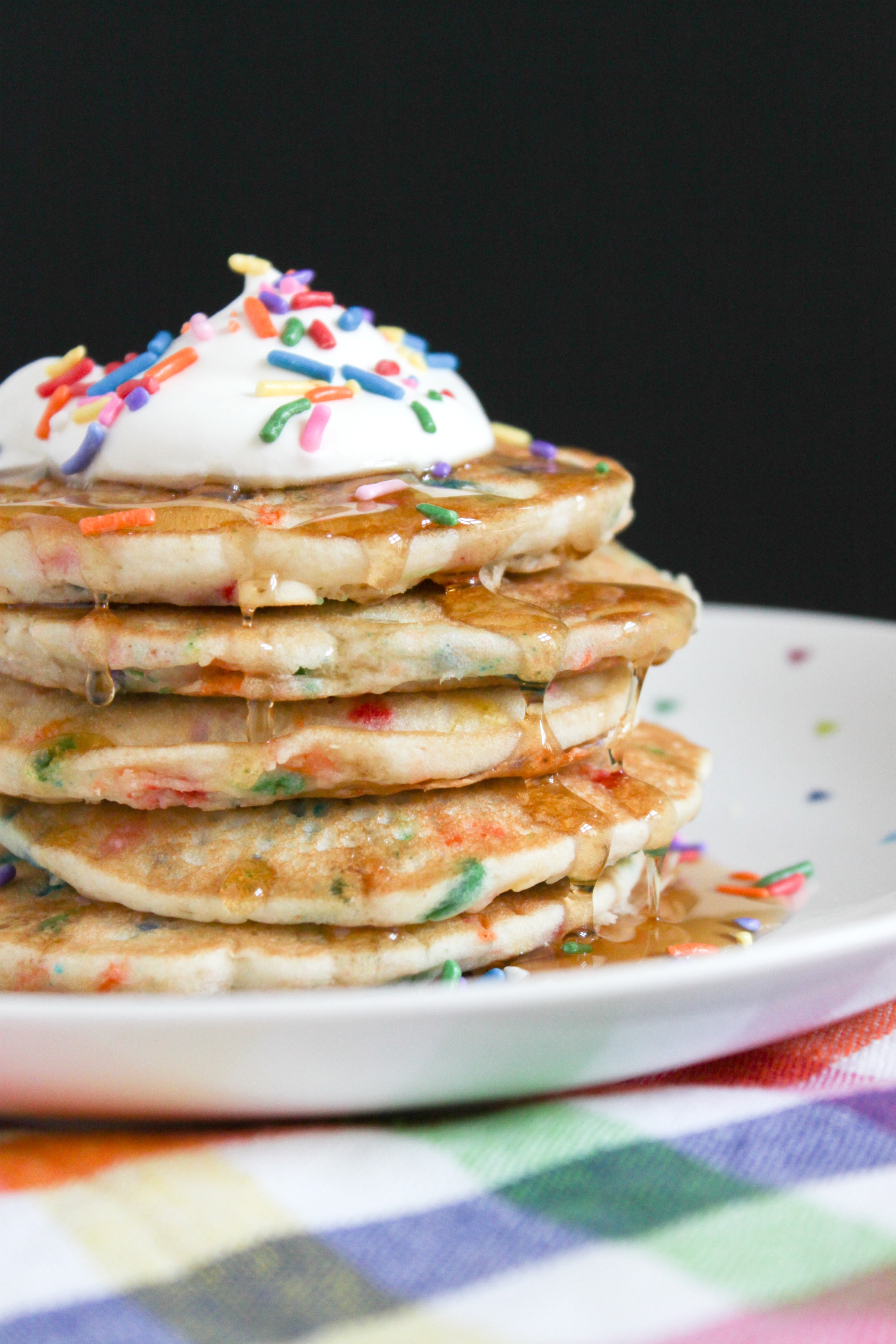 Rainbow Sprinkle Pancakes