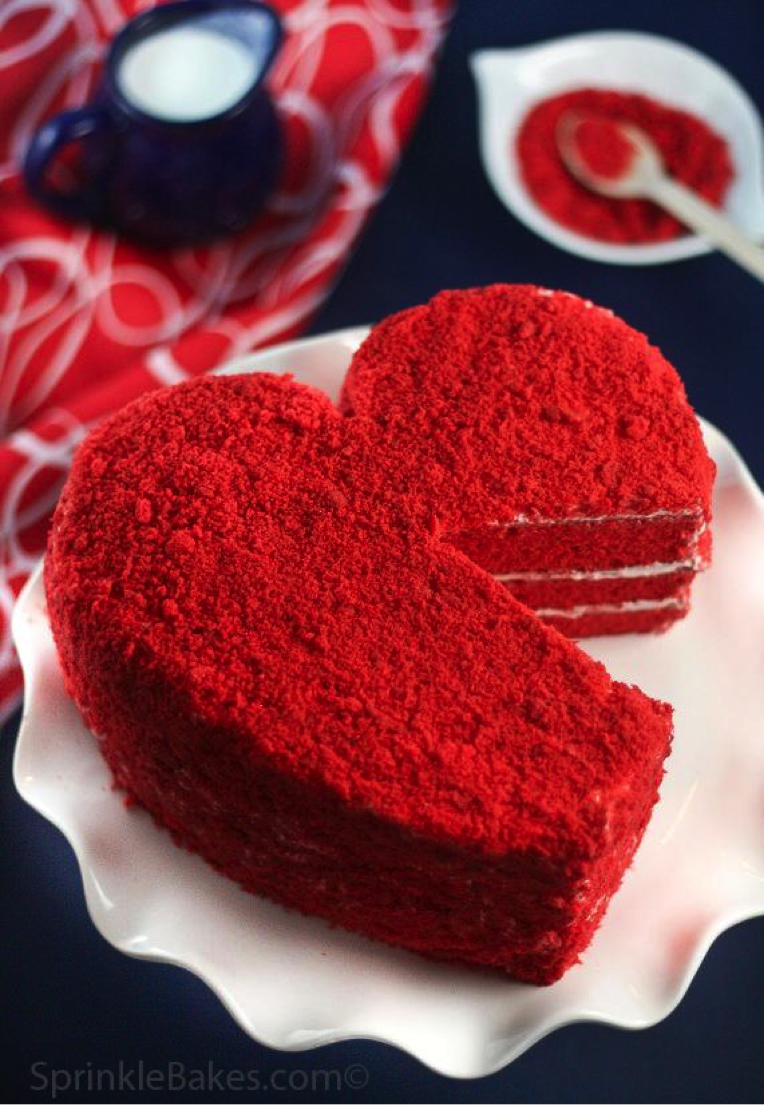 Red Velvet Cake Valentine's Day Heart