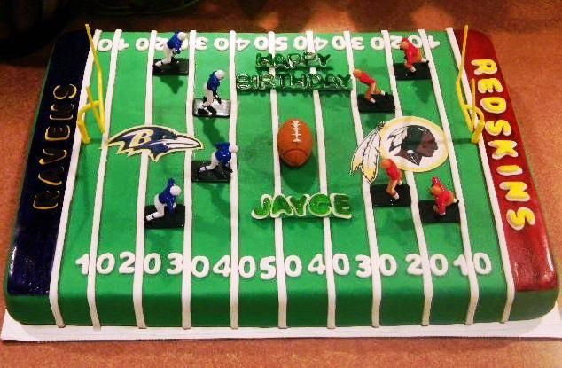 Redskins Football Field Cakes