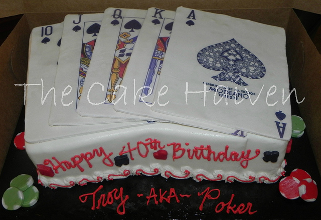 Royal Flush Birthday Cake