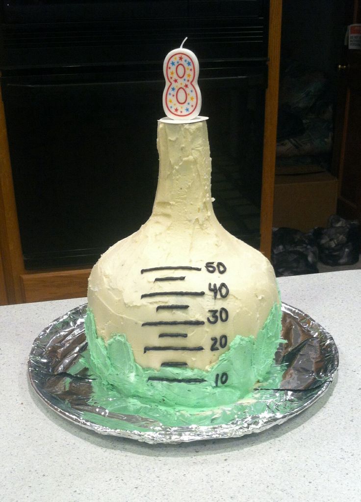 Science Flask Cake