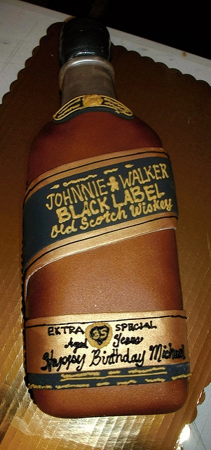 Scotch Bottle Birthday Cake