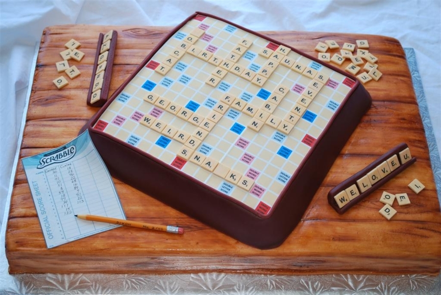 Scrabble Cake