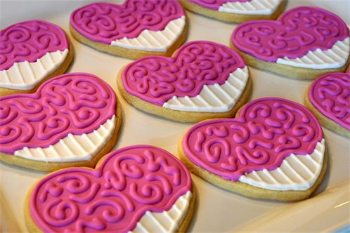 Silver Decorated Heart Cookies