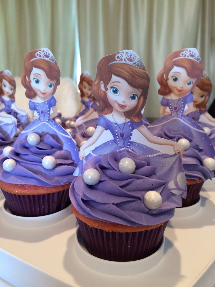 Sofia the First Birthday Cupcakes