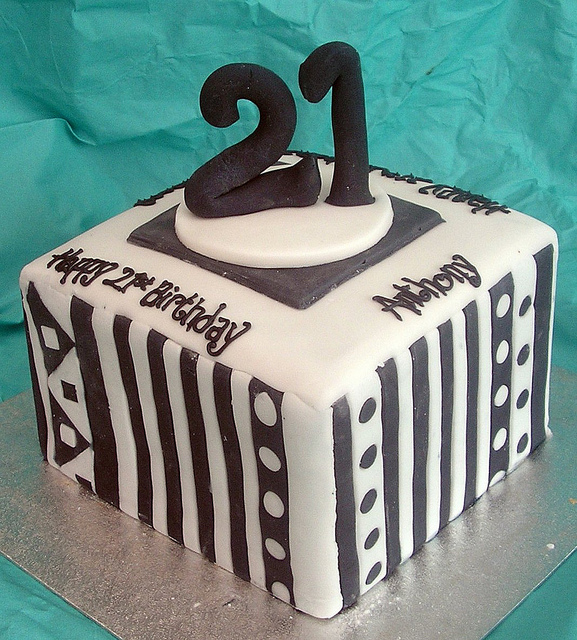 Square 21st Birthday Cake