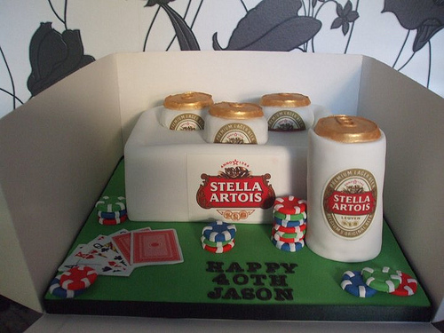 Stella Artois Birthday Cake