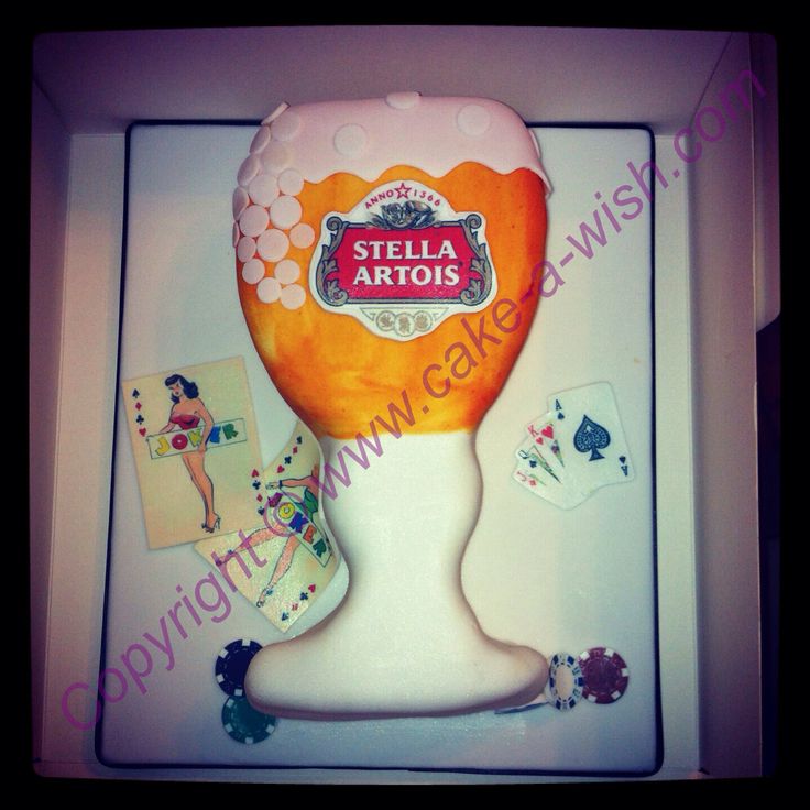 Stella Artois Birthday Cake