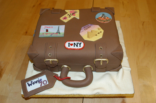 Suitcase Birthday Cake