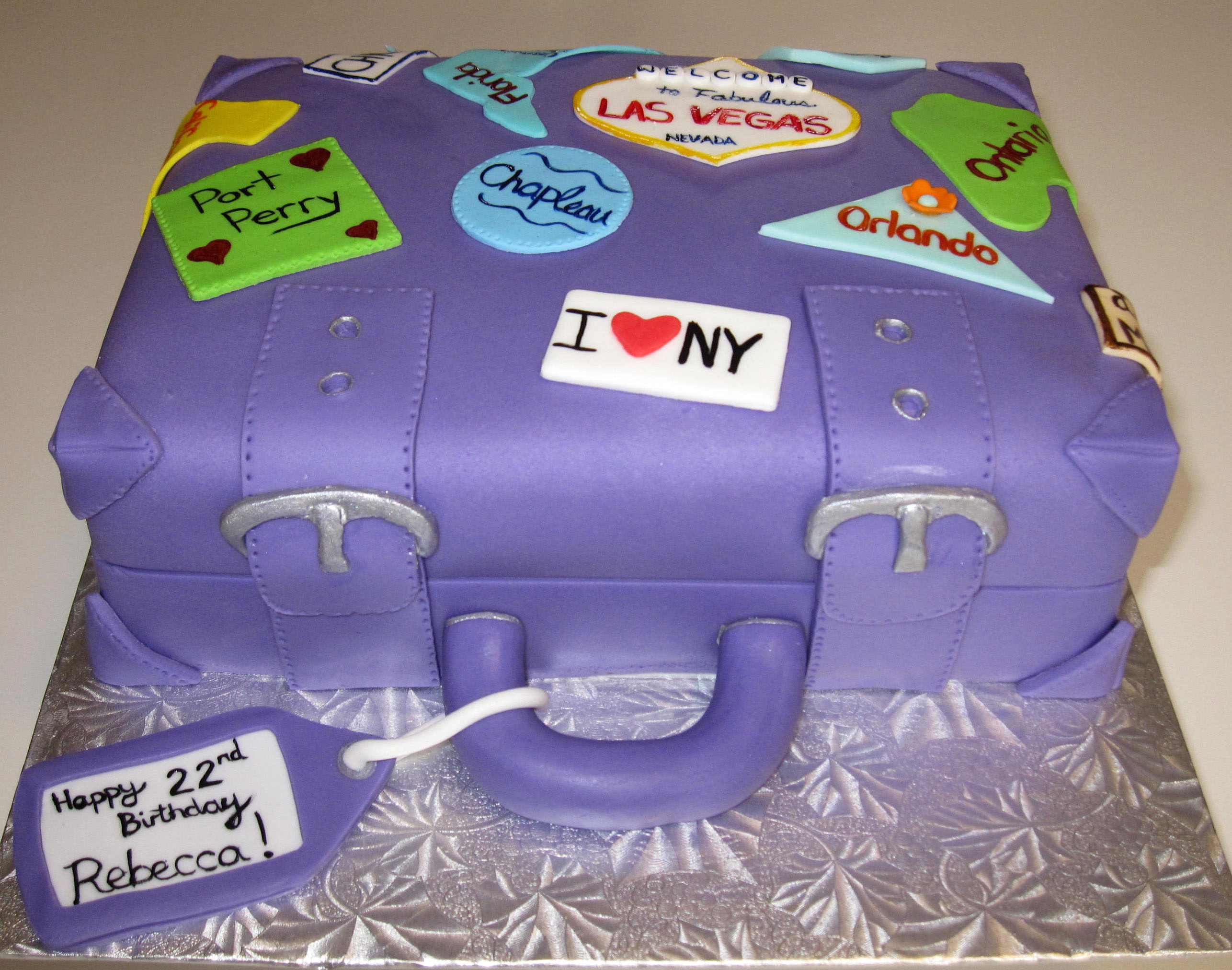 Suitcase Birthday Cake