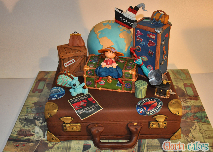 Suitcase Travel Cake