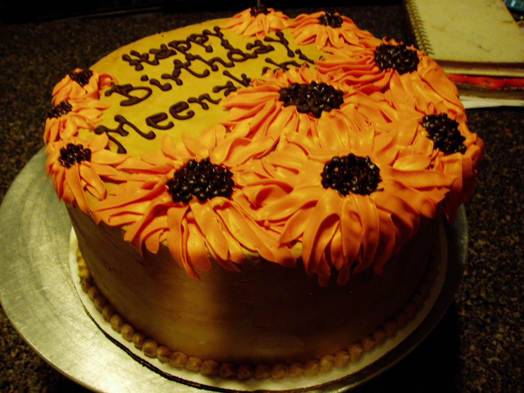 Sunflower Birthday Cake