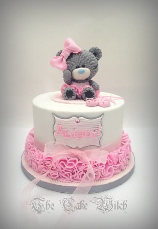 Teddy Bear Christening Cake