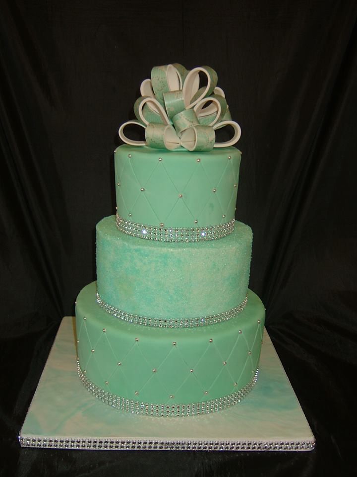 Tiffany Blue Sweet 16 Cake