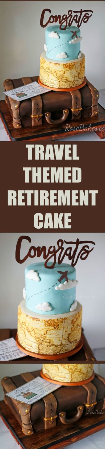 Travel Retirement Theme Cake