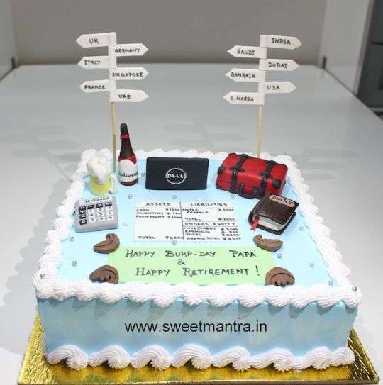 Travel Retirement Theme Cake