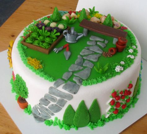 Vegetable Garden Theme Birthday Cake