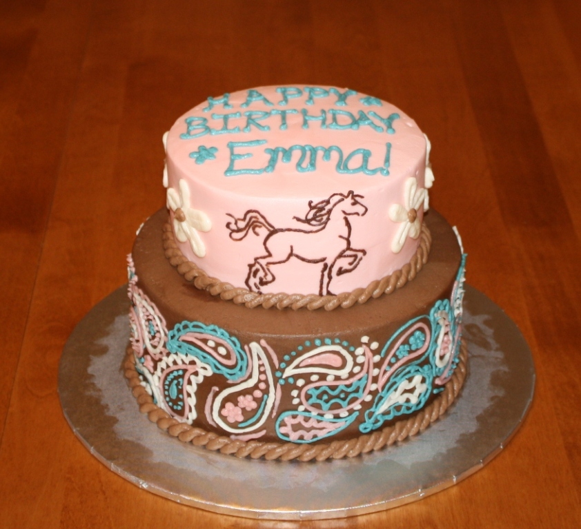 Western Horse Birthday Cake