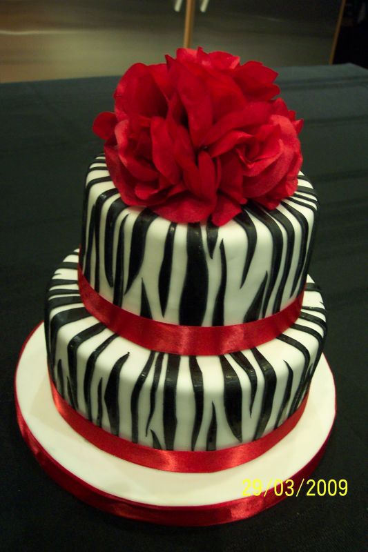 Zebra Birthday Cake