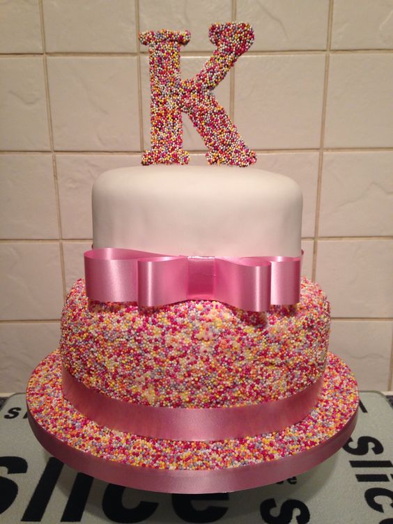 2 Tier Girl Birthday Cakes