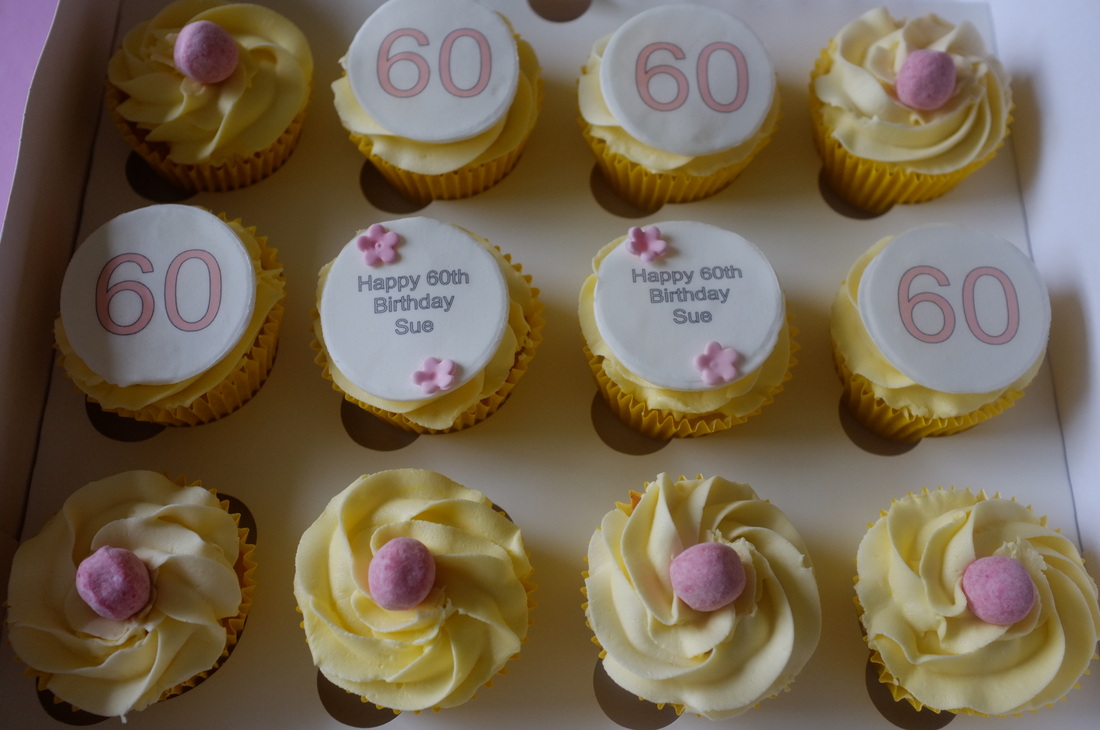 60th Birthday Cupcakes