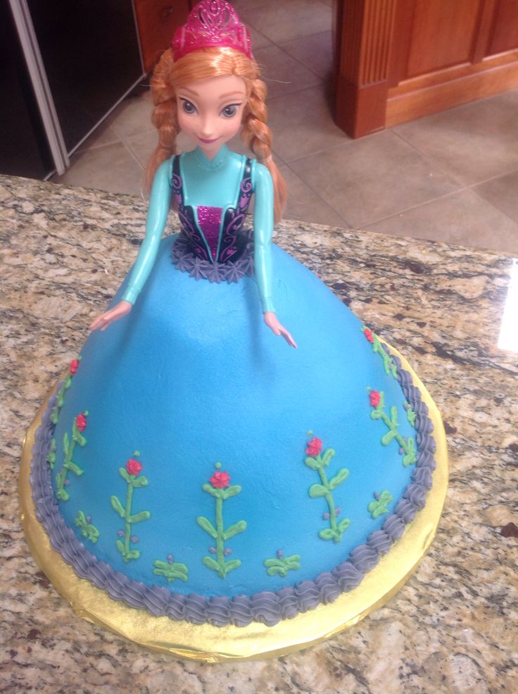 Anna From Frozen Birthday Cake