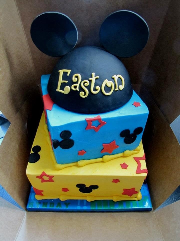 Baby Mickey Mouse 1st Birthday Cake