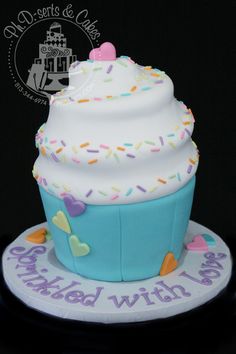 Baby Shower Giant Cupcake Cake