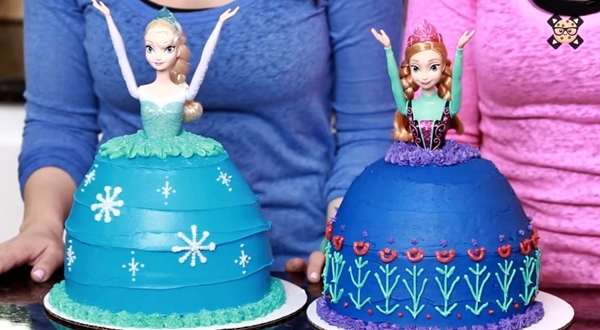 Birthday Cake Anna and Elsa Frozen