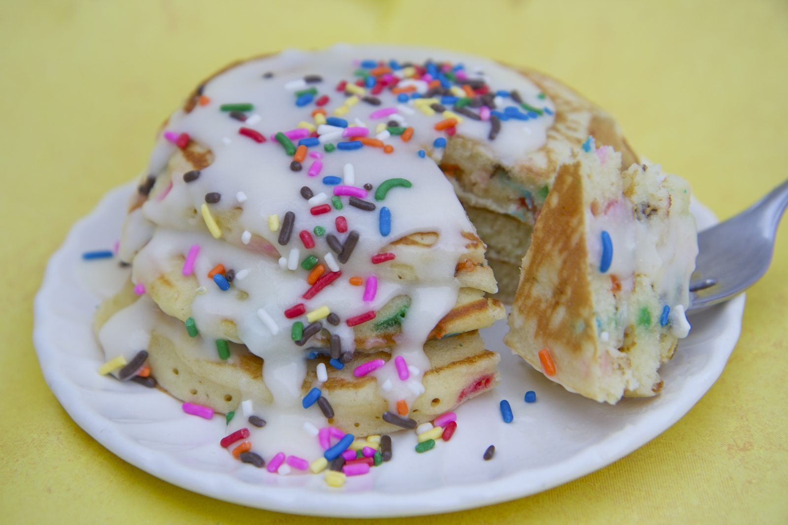 Birthday Cake Batter Pancakes