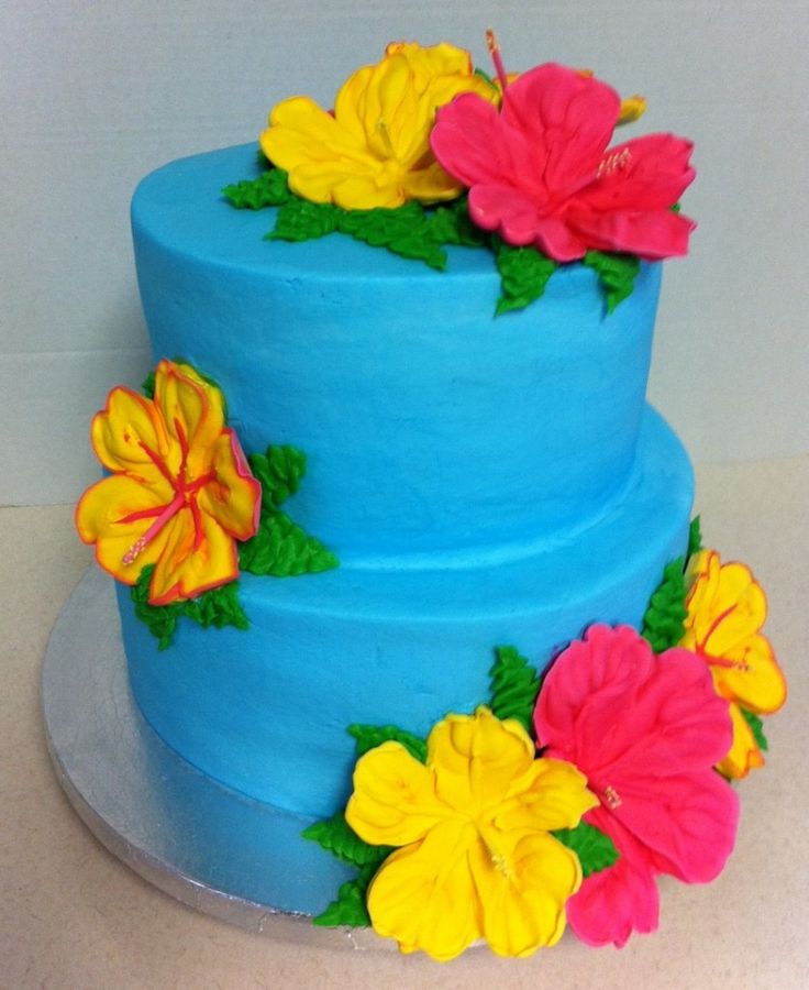 Birthday Cake Tropical Hawaiian