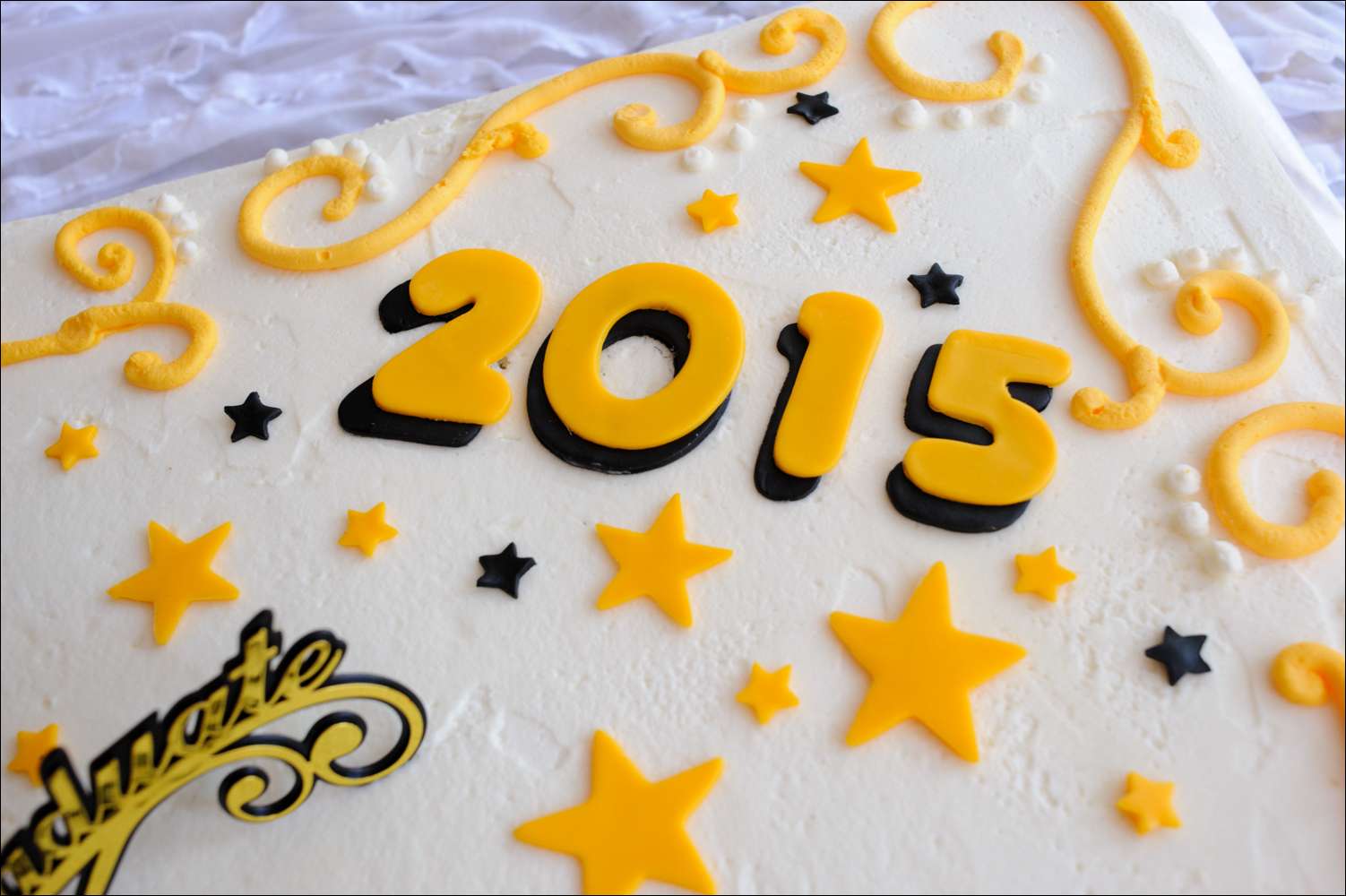 Black and Yellow Graduation Sheet Cakes