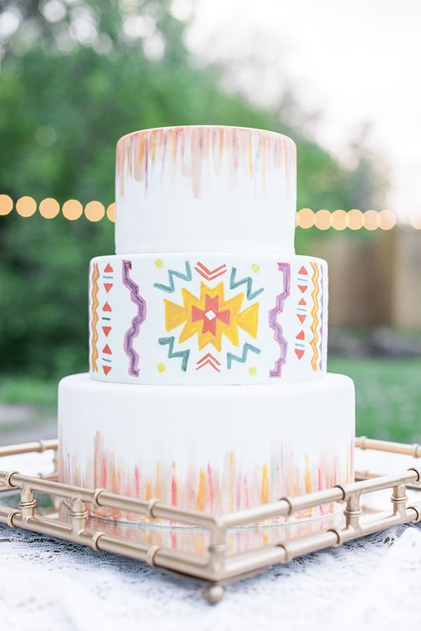 Boho Beach Wedding Cake