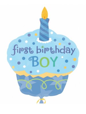 Boy 1st Birthday Cake Cartoon