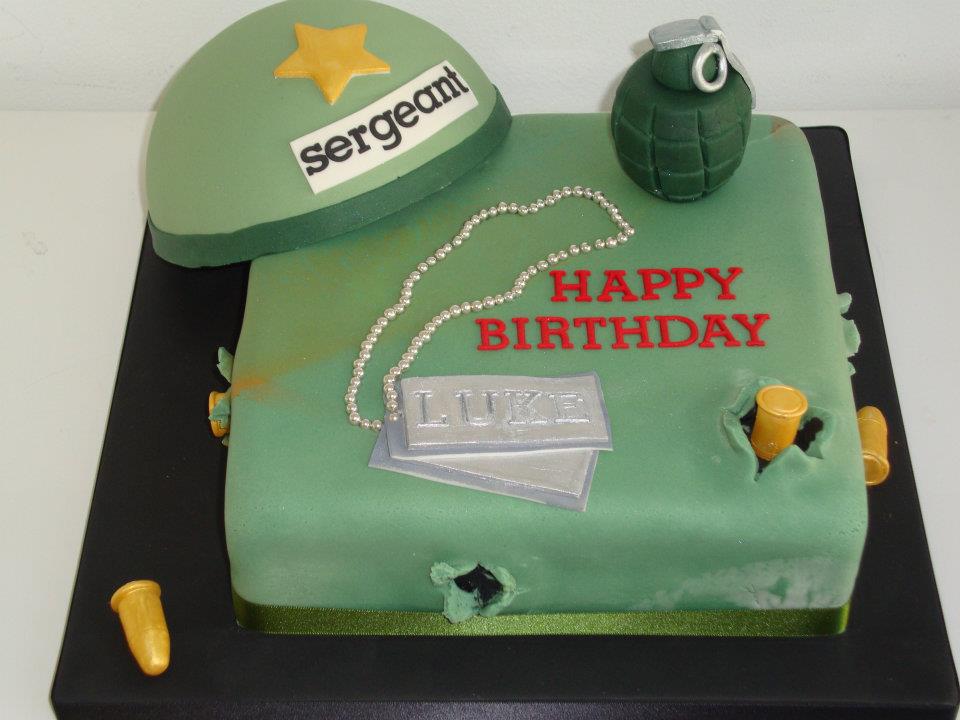 Boys Army Birthday Cake