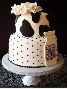 Bridal Shower Cake Cow Print