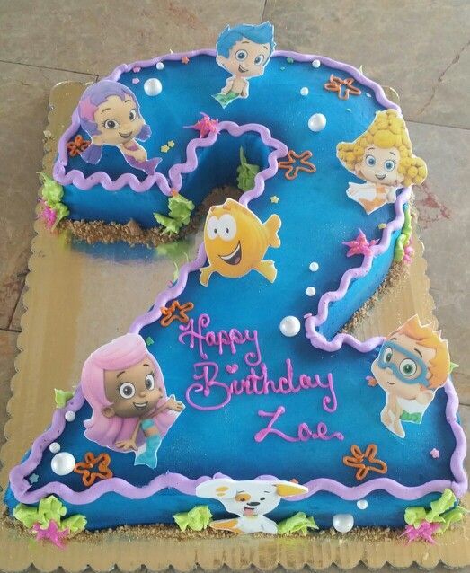 Bubble Guppies 2 Birthday Cake