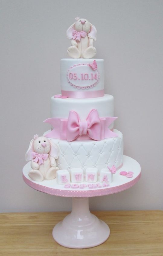 Buttercream Baptism Cake Girl