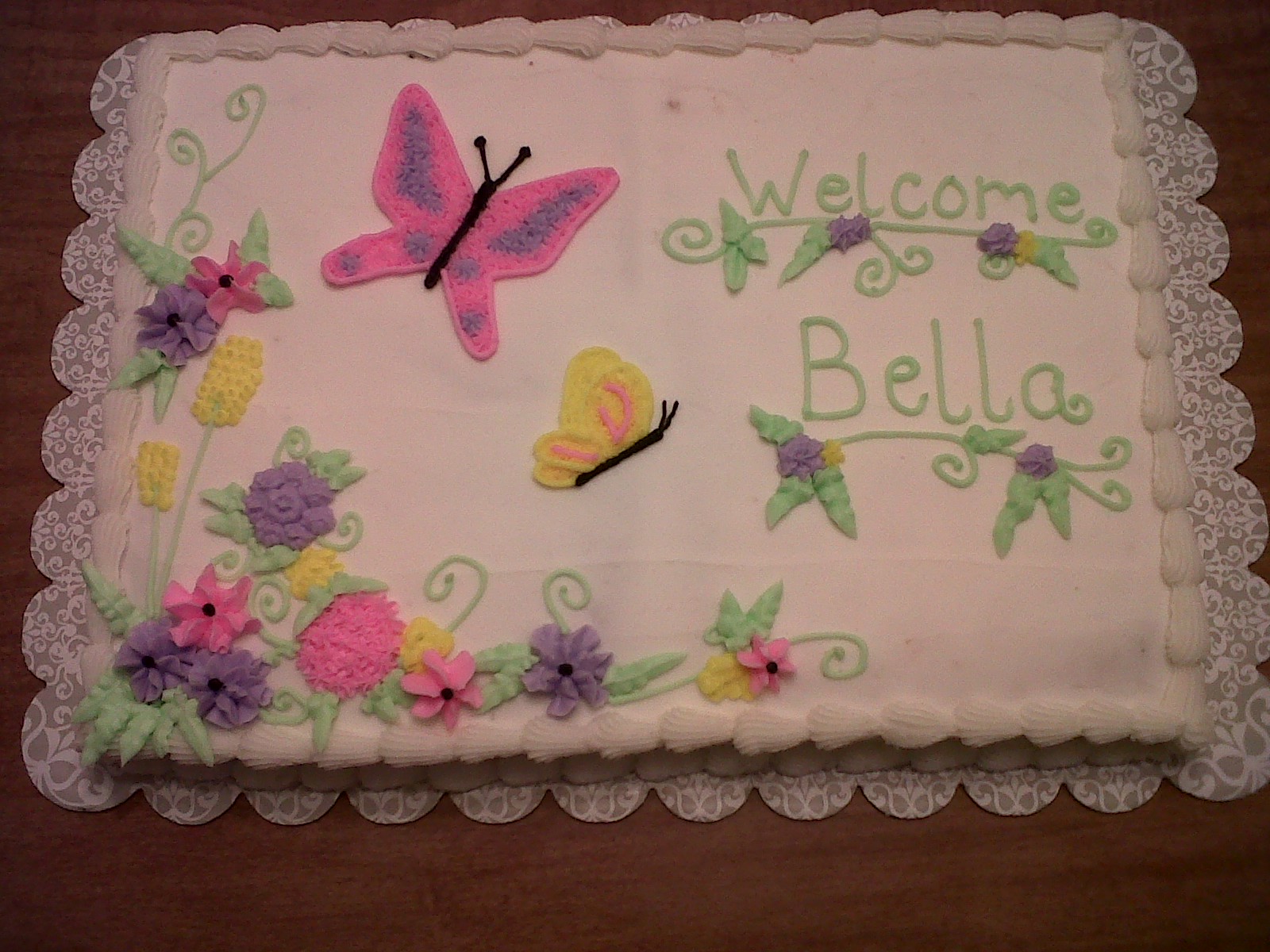 Butterfly Baby Shower Cake