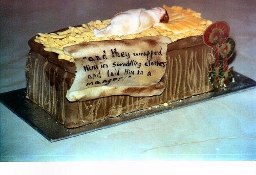 Cake with Baby Jesus Christmas