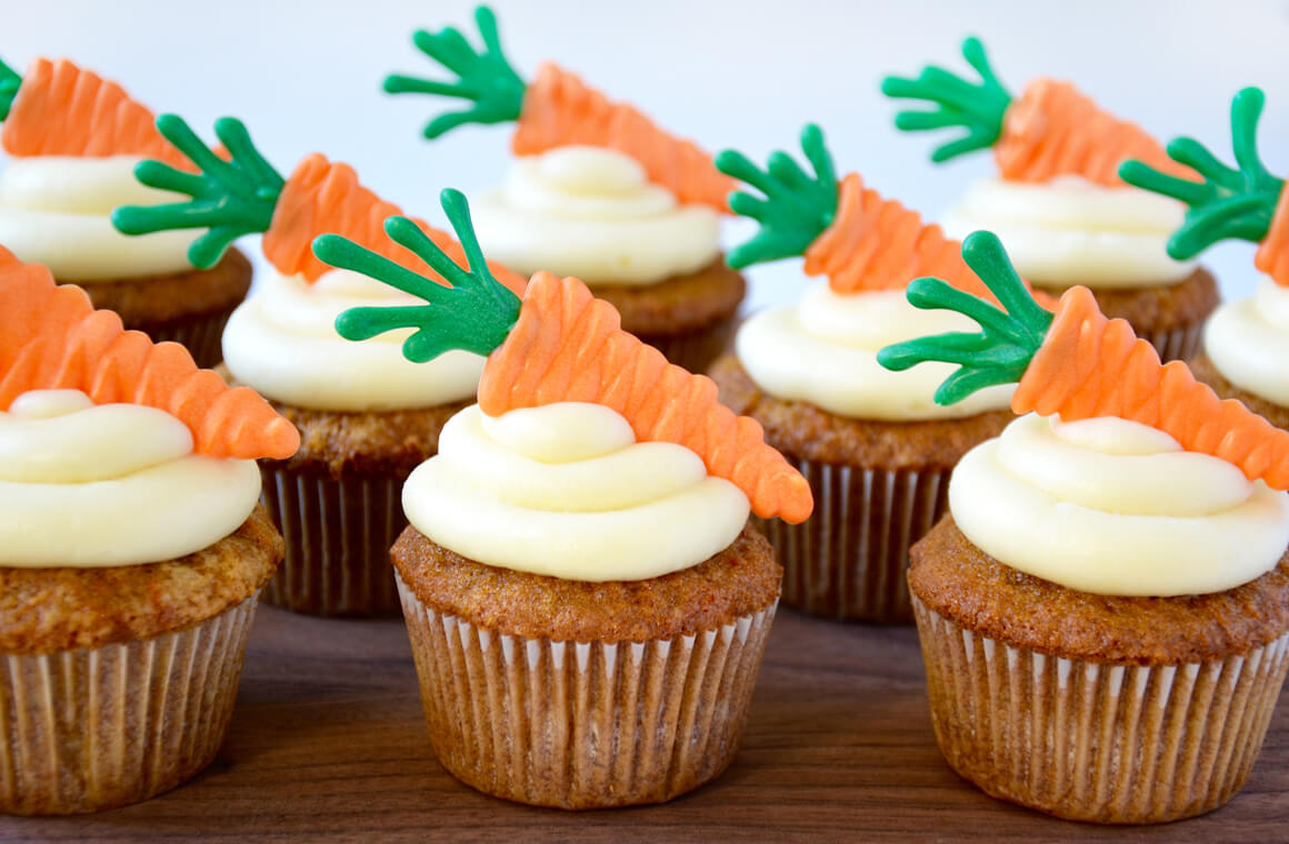 Carrot Muffins with Cream Cheese Frosting