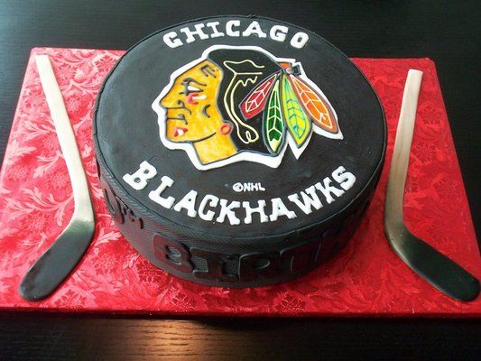 Chicago Blackhawks Happy Birthday Cake