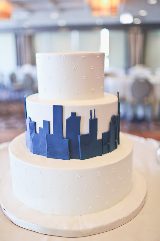 Chicago Skyline Wedding Cake