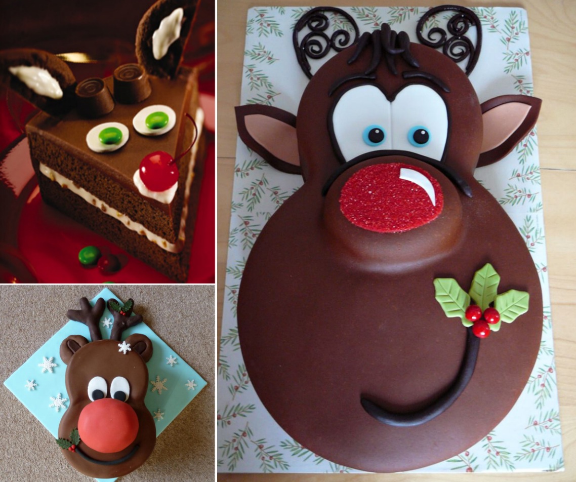 DIY Rudolph the Red Nosed Reindeer Cake