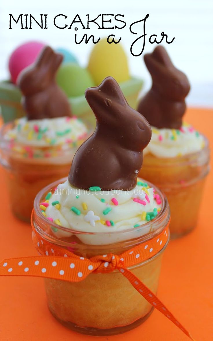 Easter Bunny Cake in a Jar