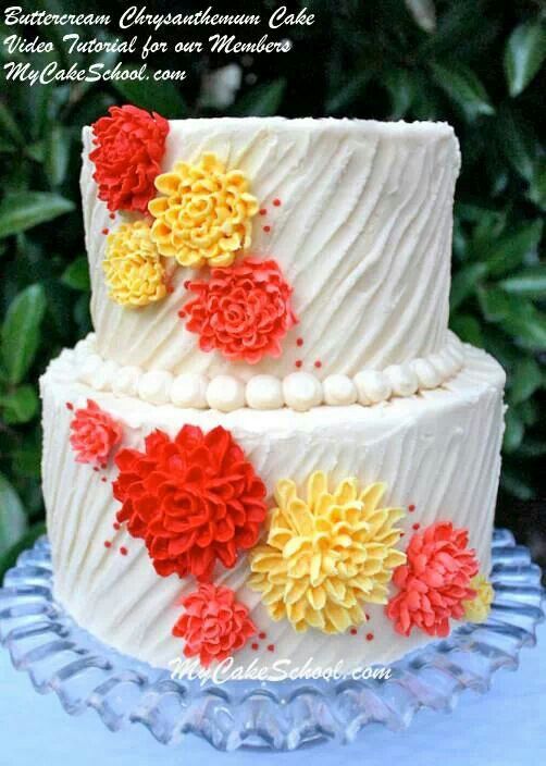 8 Photos of Chrysanthemum Buttercream Cakes